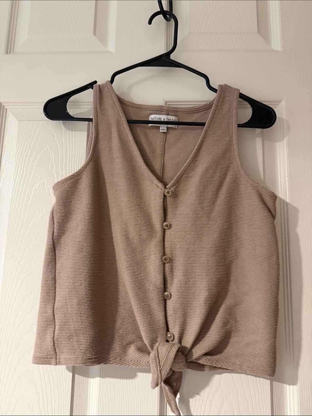 Madewell Texture & Thread Tie-Front Tank Top